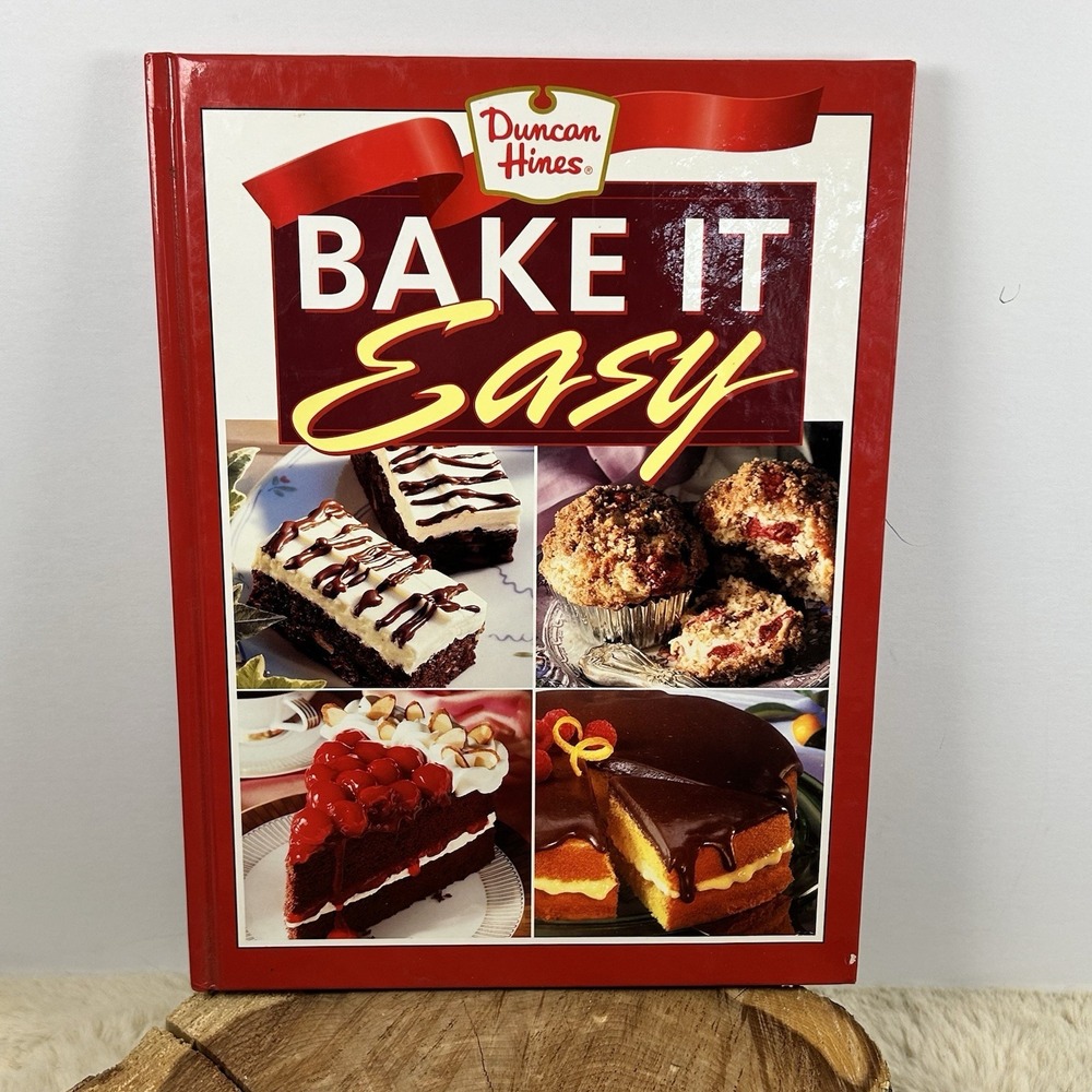 Vintage Duncan Hines Bake It Easy Hardcover Cookbook Great for Beginners 1998